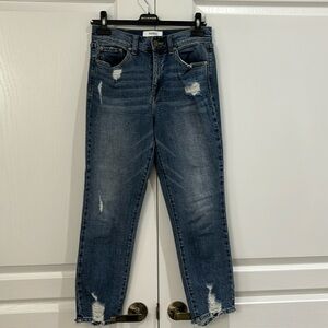 Pistola cropped straight leg jeans.